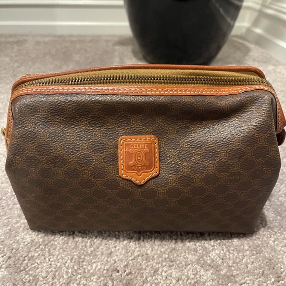 Vintage Celine brown Macadam print small pouch - Picture 7 of 9